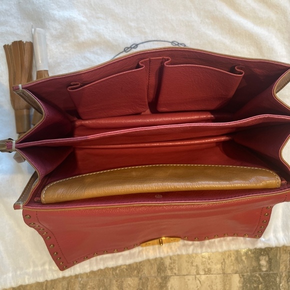 PRADA LEATHER STUDDED CHAIN SHOULDER BAG - Picture 9 of 13